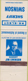 Matchbook Cover - Sheriff Jim Swinson election