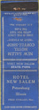 Matchbook Cover - Hotel New Salem Petersburg IL WEAR
