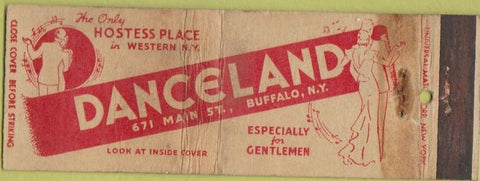Matchbook Cover - Dance Land Buffalo NY WORN