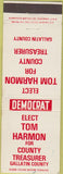 Matchbook Cover - Tom Harmon Gallatin County Treasurer Bozeman MT