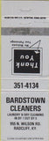 Matchbook Cover - Bardstown Cleaners Radcliff KY blue WORN