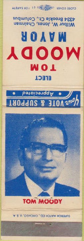 Matchbook Cover - Tom Moody Mayor Columbus OH