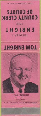Matchbook Cover - Tom Enright County Clerk of Courts WEAR