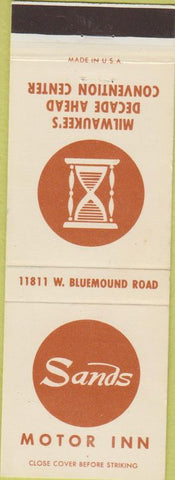 Matchbook Cover - Sands Motor Inn Milwaukee WI Convention Center