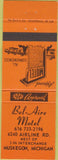 Matchbook Cover - Bel Aire Motel Muskegon MI