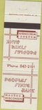 Matchbook Cover - Peoples State Bank Wausau WI