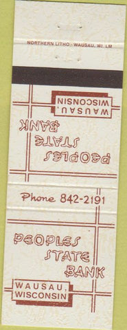 Matchbook Cover - Peoples State Bank Wausau WI