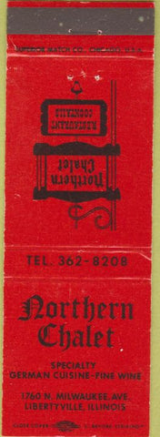 Matchbook Cover - northern Chalet Libertyville IL