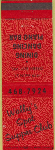 Matchbook Cover - Wally's Spot Supper Club Green Bay WI
