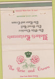Matchbook Cover - Medart's Restaurnats Rose Crown St Louis MO 40 Strike