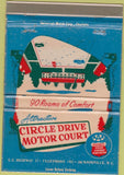 Matchbook Cover - Circle Drive Motor Court Jacksonville NC 40 Strike