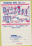 Matchbook Cover - Peterson Manufacturing Los Angeles CA 40 Strike