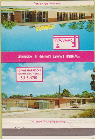 Matchbook Cover - Fowhand's Furniture Panama City FL 40 Strike