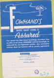 Matchbook Cover - Fowhand's Furniture Panama City FL 40 Strike