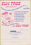 Matchbook Cover - Elm Tree Bakeries Appleton WI CREASE 40 Strike
