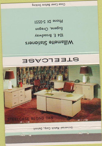 Matchbook Cover - Steelcase Office Furniture Eugene OR 40 Strike