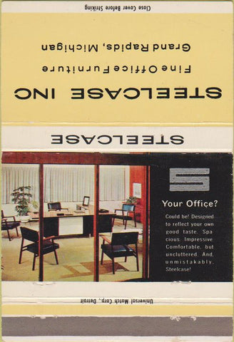 Matchbook Cover - Steelcase Office Furniture Grand Rapids MI 40 Strike