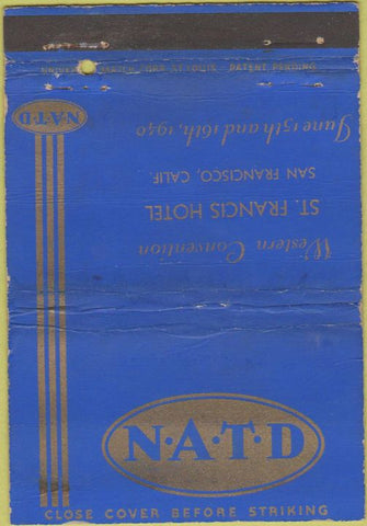 Matchbook Cover - Western Convention NATD San Francisco CA WEAR 40 Strike