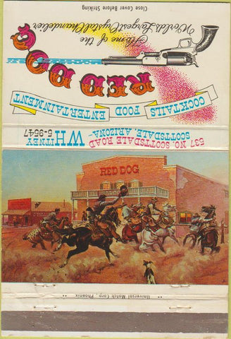 Matchbook Cover - Red Dog Restaurant Scottsdale AZ 40 Strike