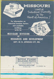 Matchbook Cover - Missouri State Tourism Jefferson City MO 40 Strike