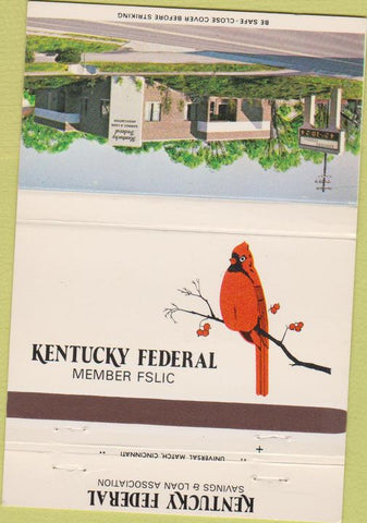 Matchbook Cover - Kentucky Federal Savings Covington Florence KY  40 Strike