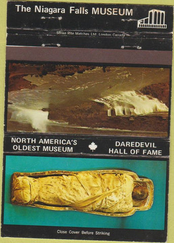 Matchbook Cover - Niagara Falls ON Museum WEAR Daredevil 40 Strike