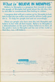 Matchbook Cover - Believe in Memphis TN 40 Strike