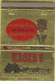 Matchbook Cover - Hager's Peoria IL restaurant 40 Strike