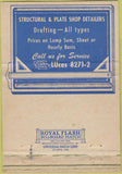 Matchbook Cover - Staeger Huszar Engineering Services St Louis MO 40 Strike
