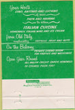Matchbook Cover - Dino's 3 Coins Italian Food Miami Beach FL 40 Strike