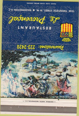 Matchbook Cover - Restaurant La Provencal Washington DC 40 Strike
