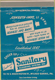 Matchbook Cover - Sanitary Cleaning Dyeing Wilkes Barre PA 40 Strike