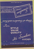 Matchbook Cover - Sanders Clothes Allentown PA 40 Strike