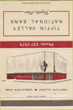Matchbook Cover - Tiffin Valley National Bank Fayette OH 40 Strike