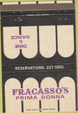 Matchbook Cover - Francasso's Prima Donna restaurant Portland OR 40 Strike