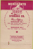 Matchbook Cover - Merchants Cold Storage Refrigeration Minneapolis MN 40 Strike