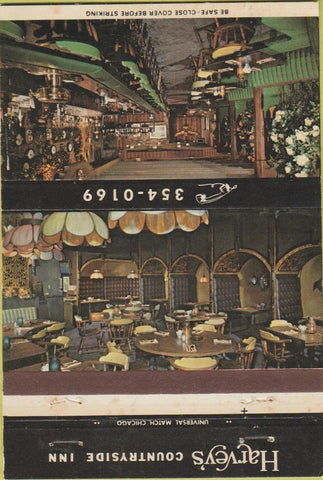 Matchbook Cover - Harvey's Countryside Inn IL 40 Strike