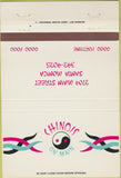 Matchbook Cover - Chinois on Main Santa Monica CA Ying Yang 40 Strike