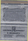 Matchbook Cover - Snyder Kinney Bennett Real Estate Birmingham AL 40 Strike