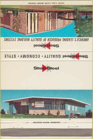 Matchbook Cover - Stan Steel Building System construction 40 Strike