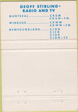 Matchbook Cover - CRGM FM 97.7 radio Montreal QC 40 Strike