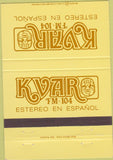 Matchbook Cover - KVAR FM 104 Espanol TX? 40 Strike