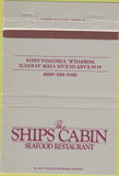 Matchbook Cover - Ships Cabin Seafood Norfolk VA 40 Strike