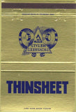 Matchbook Cover - Thinsheet Metals Waterbury CT 40 Strike