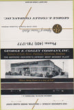 Matchbook Cover - George E Conley precious metal refiner Cranston RI 40 Strike