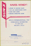 Matchbook Cover - Sun X Glass Tinting Detroit MI 40 Strike