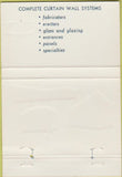 Matchbook Cover - Curtainwalls Inc Memphis TN building 40 Strike