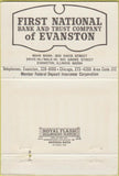 Matchbook Cover - First National Convention Center Bank Evanston IL 40 Strike