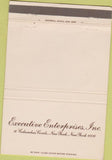 Matchbook Cover - Executive Enterprises New York City 40 Strike