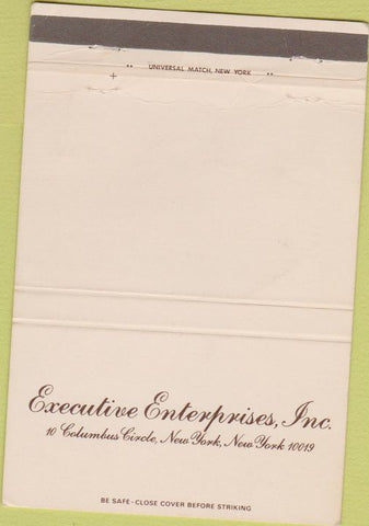 Matchbook Cover - Executive Enterprises New York City 40 Strike